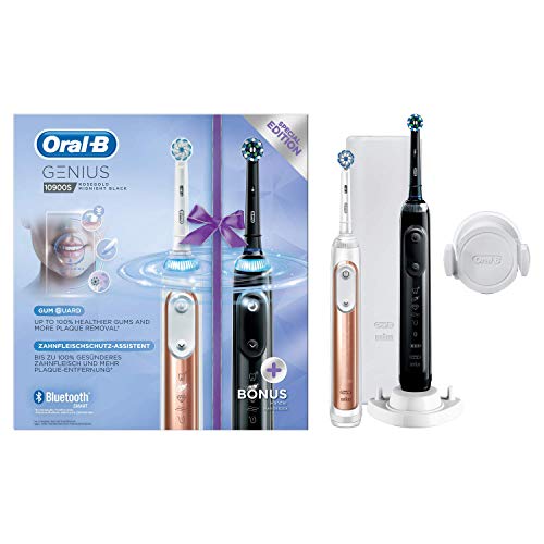 Oral-B Power Genius 10900S Éctrico Cepillos De Dientes De Oro Rosa Y Negro Accionado 890 g