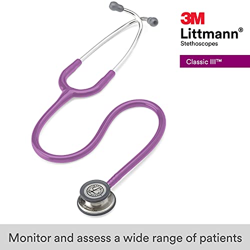 Littmann Classic III - Fonendoscopio, de acero inoxidable, 69 cm, color lavanda