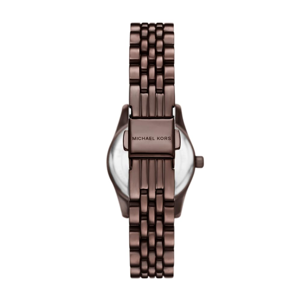 Michael Kors Reloj Lexington para Mujer, 26mm Movimiento de Cuarzo a Tres Agujas con Correa de Acero Inoxidable, Marrón Madera, 26 mm