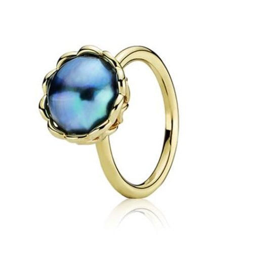 Pandora - Anillo de oro amarillo de 14 quilates, talla 17 (18,16 mm)