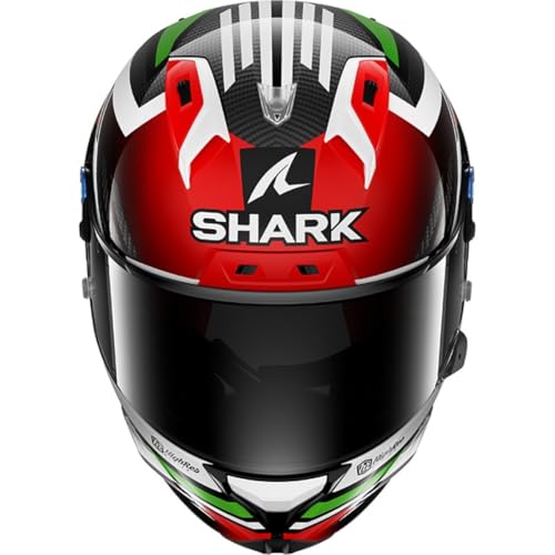 SHARK, Casco Moto Integral AERON GP FIM FIRSTLAP Carbon Red Green DRG, M