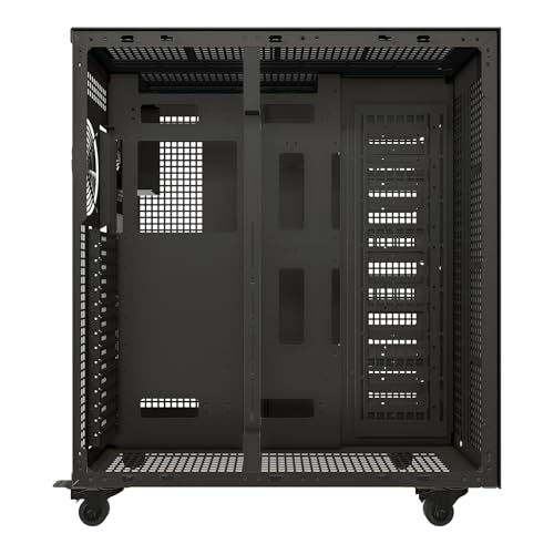 UNYKAch Caja E-ATX Workstation AI Pro 1500 Capaz de Albergar Placas Base con Doble CPU y Dos Fuentes de Alimentación. Admite hasta 4 Tarjetas gráficas y Espacio para 17 Discos Duros