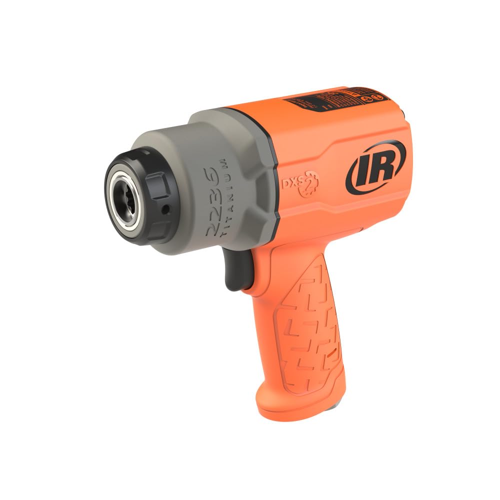 Ingersoll-Rand 2236QTIMAX-O DXS2 Llave de Impacto Neumática, Silenciosa, 2034 Nm, Caja Martillo Titanio, Anillo Fricción, Naranja