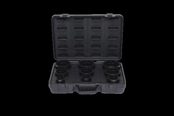 KS Tools 450.5020 Juego de vasos para tuercas ranuradas, pivote interior 9 pzs