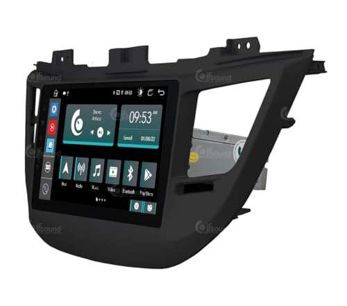 Radio de Coche para Hyundai Tucson Negro (con navegación, cámara de visión Trasera y Amplificador Kenwood de Serie) Android GPS Bluetooth WiFi USB Dab+ Touchscreen 9" 8core Carplay AndroidAuto