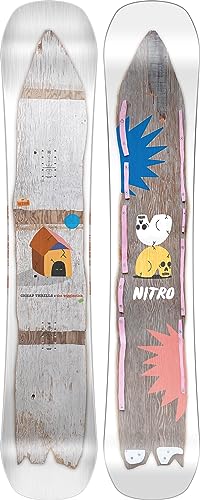 Nitro Tabla de Snowboard para Hombre Cheap TRILLS X WIGGLESTICK Wide ´24, Tabla de freestyleboard, Twin, Flat-out Rocker, Urban, Wide, para pies Grandes