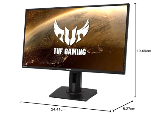 ASUS TUF Gaming VG27AQ - Monitor de 27 pulgadas, WQHD (2560x1440), 165 Hz, Extreme Low Motion Blur Sync, G-SYNC, Adaptive-sync, 1 ms (MPRT), HDR10