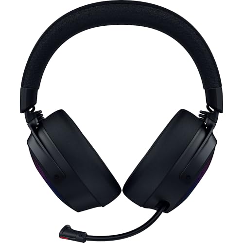Razer Kraken V4 Pro - Auriculares inalámbricos para Juegos con Centro de Control - Háptica Razer Sensa HD (Controladores Triforce de 40mm, Razer HyperSpeed & Bluetooth, THX Spatial Audio) Negro