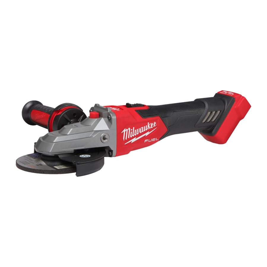 MILWAUKEE 4933478438 FSAGF125XB-0X | Amoladora Angular 125 mm de Cabeza Plana con Interruptor Deslizante y Freno M18 Fuel, Neutro