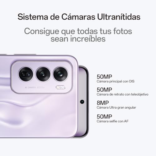 OPPO Reno12 Pro 5G - Smartphone Libre con IA, 24GB (12GB+12GB) +512GB, Pantalla 3D AMOLED 6.7", Cámara 50+8+50 MP, Android, Vídeo 4K, Batería 5000mAh, Carga Rápida 80W - Nebula Silver