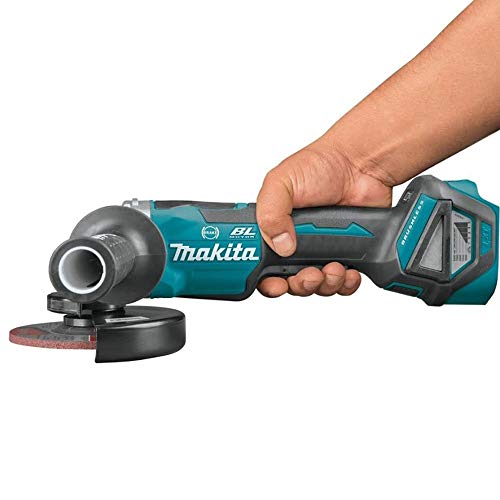 Makita DGA517RTJ - Amoladora angular inalámbrica (18 V, 5,0 Ah, con interruptor de remo, 2 baterías y cargador en MAKPAC, color negro)