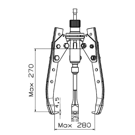 EXTRACTOR HIDRÁULICO AUTOCENTRANTE FORZA 270X280