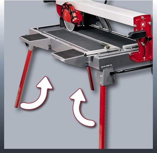 Einhell 4301220 - Mesa de corte ceramico refrigerada por agua TE-TC 920 UL Expert, 900 W, 240 V, disco de diamante 200 x 25,4 mm, rojo