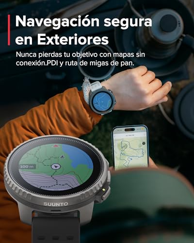 SUUNTO Vertical Reloj Deportivo - Smartwatch GPS, GPS de Doble Frecuencia, Mapas sin Conexión Gratuitos, Autonomía de hasta 50 Días, Carcasa Resistente Militarmente, Resistente al Agua hasta 100m