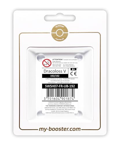 Dracoloss V (Dragonite V) 192/192 Full Art Alternativo - Ultraboost X Epée et Bouclier 7 Évolution Céleste - Box de 10 Cartas Pokémon Francés