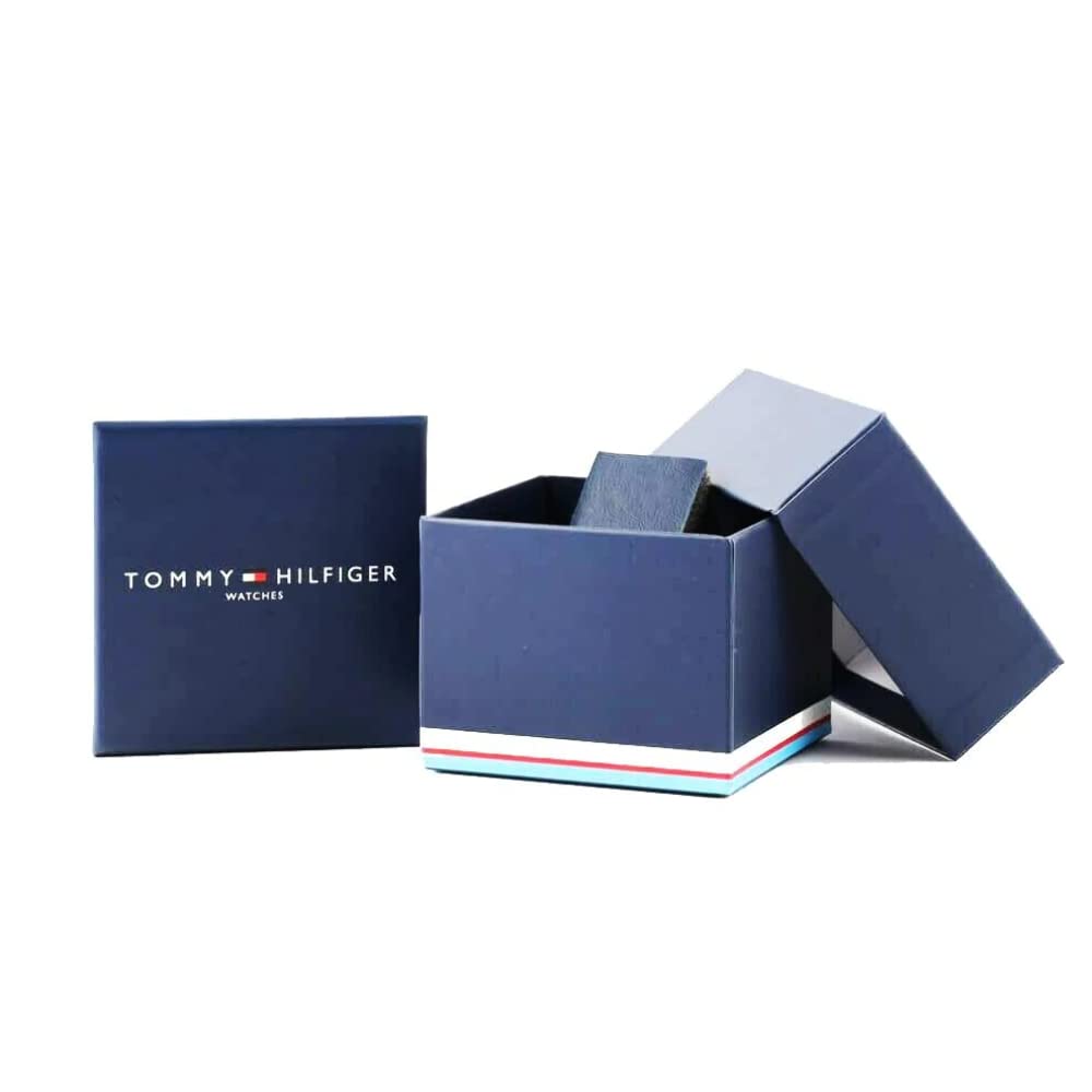 Tommy Hilfiger Reloj Analógico de Cuarzo multifunción para Hombre con Correa en Acero Inoxidable Plateada - 1791104