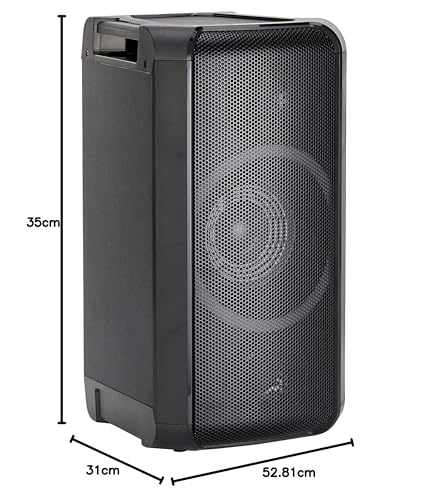 Panasonic SC-TMAX5 - Sistema de Sonido Portátil (150 W, 16 cm Woofer, Wireless, Base de Carga para Smartphone, Efectos de luz, Powerbank, CD, Bluetooth, DJ Sampler, USB, MAX DJ Effect) Negro