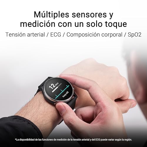 ASUS VivoWatch 6 (HC-D06) - Smartwatch con Panel AMOLED táctil de 1,39", sensores ECG + PPG + BIA, análisis de la composición Corporal, gestión de la Salud con un Solo Toque, HealthConnect