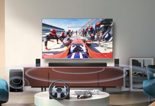TCL Barra de Sonido icónica de Cine en casa con 7.1.4 Canales Q85H Pro -AI Sonic Adaptation Tutti Choral - Potencia máxima de 860 W