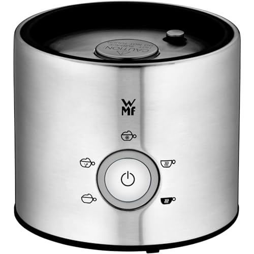 WMF Lono - Espumador de leche de cristal eléctrico, 150-250 ml, 650 W, batidora de frape, pantalla táctil, para espuma de leche caliente y fría, leche caliente, calentador de leche, cacao, chocolate