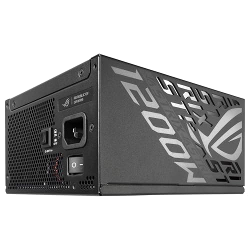 ASUS ROG Strix 1200W Platinum - Fuente de alimentación Totalmente Modular, 80 Plus Platinum, ATX 3.1, GAN MOSFET, GPU-First Intelligent Voltage Stabilizer, 10 años de Cobertura