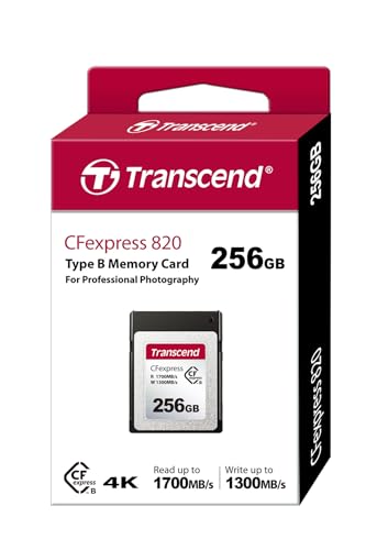 Transcend 256GB CFexpress 820 Type B Memory Card TS256GCFE820