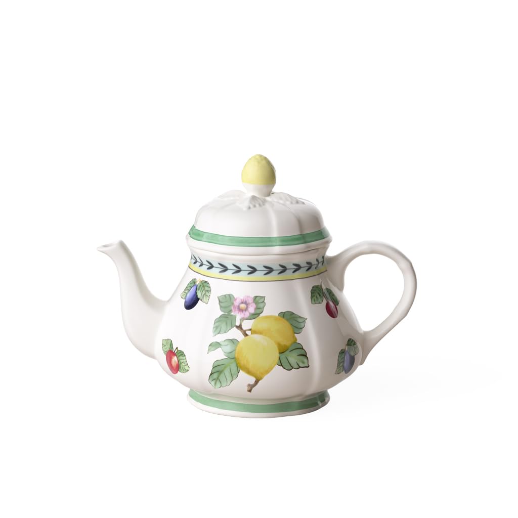 Villeroy & Boch French Garden Fleurence Tetera, 1 litros, Porcelana Premium, Blanco/Colorido