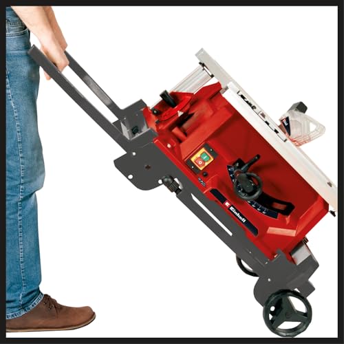 Einhell Sierra de mesa circular TE-CC 250 UF (máx. 2000 W, carro de formato deslizante, Ø250 x Ø30 mm hoja, arranque suave, tope paralelo y transversal/angulado, plegable y transportable)
