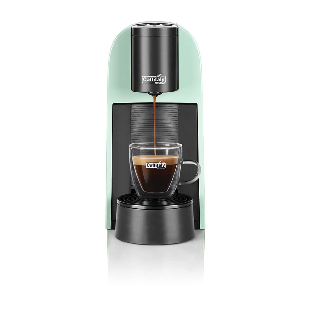 Caffitaly System, Máquina de café Volta S35 para cápsulas originales, compacta, rápida y silenciosa, sistema multibebida, dosificación automática, encendido rápido, apagado automático, 42