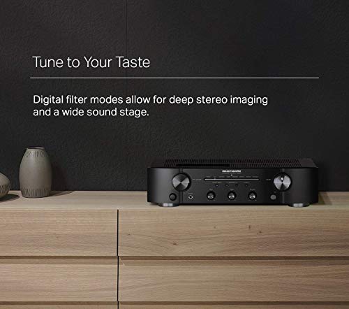 Marantz Professional Pm6007 Amplificador Hi-Fi Estéreo, 2 X 60 W, Entrada Óptica, Entrada Phono, Salida de Subwoofer, Color Negro