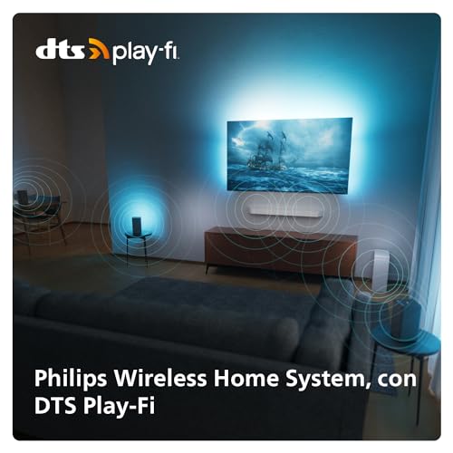 Philips Ambilight 48OLED819: Smart TV 4K OLED - Pantalla de 48 Pulgadas con P5 AI Picture, Google TV, Dolby Vision y Dolby Atmos Sound, Funciona con Alexa y Asistente de Google - Metal