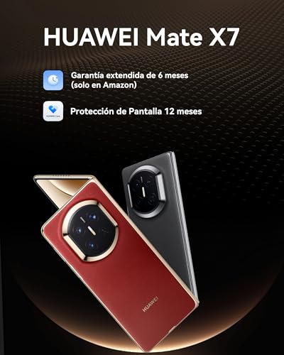 HUAWEI Mate X7 Smartphone Plegable 16+512G, 8" 120Hz LTPO Pantalla Flexible, Cámara con Colores Auténticos, Cristal Kunlun Glass, 5300 mAh Batería para Todo el Día, Garantía Adicional 6 Meses, Negro