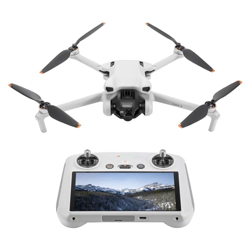 DJI Mini 3 (DJI RC) – Dron Mini con Mando a distancia y cámara, ligero y plegable con vídeo 4K HDR, 38 min de tiempo de vuelo, Grabación vertical y funciones inteligentes, C0