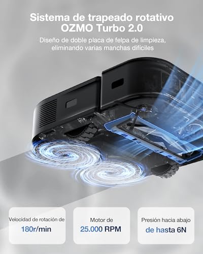 ECOVACS X2 Combo Robot Aspiradora 8700Pa portátil, robótica 8700pa con mapeo, Doble vacío automático, Trapeador de elevación de 15 mm, Limpieza de Agua Caliente