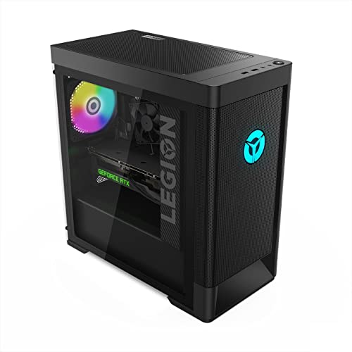 Lenovo Legion T5 Gen 7 - Ordenador de Sobremesa Gaming (Intel Core i5-12400F, 16GB RAM, 1TB SSD, NVIDIA GeForce RTX 3060-12GB, Windows 11 Home) Negro - Teclado QWERTY Español