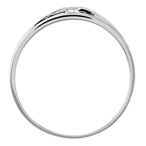 Orphelia Mujer 18 k (750) oro blanco redondo blanco diamante