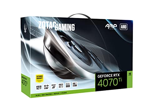 ZOTAC Gaming GeForce RTX 4070 Ti AMP Extreme AIRO DLSS 3 12GB GDDR6X 192-bit 21 Gbps PCIE 4.0 Tarjeta gráfica para Juegos, IceStorm 2.0 Advanced Cooling, Spectra 2.0 RGB Lighting, ZT-D40710B-10P
