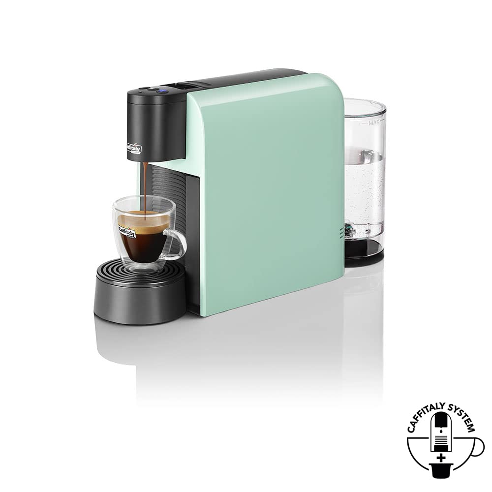 Caffitaly System, Máquina de café Volta S35 para cápsulas originales, compacta, rápida y silenciosa, sistema multibebida, dosificación automática, encendido rápido, apagado automático, 42