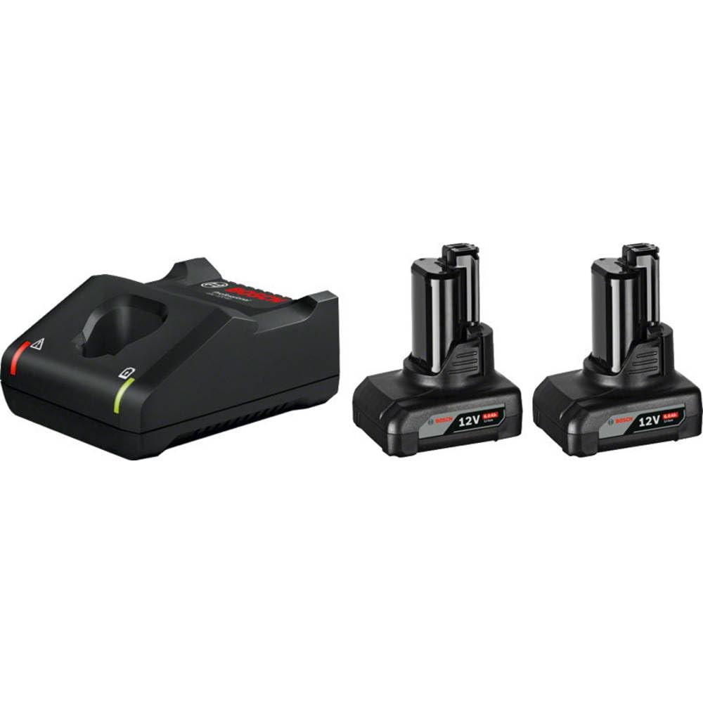 Bosch Professional 12V System set inicial de baterías: 2 baterías GBA 12V 6.0Ah + cargador rápido GAL 12V-40