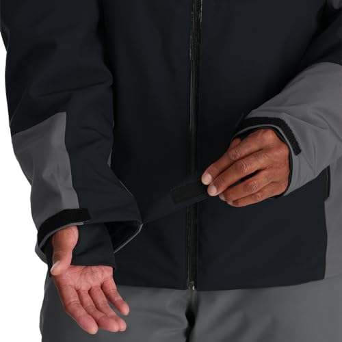Spyder Men's Contact Jacket Ski, Black, L