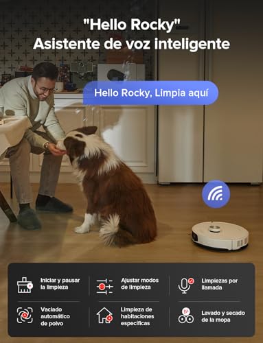 roborock S8 MaxV Ultra Robot Aspirador Base de Carga Todo en uno, FlexiArm Design, Aspiradora y friegasuelo 10.000 Pa, DuoRoller Riser, VibraRise 3.0, HyperForce, Reactive Al 2.0, Blanco
