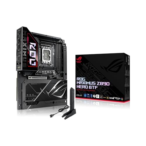 ASUS ROG Maximus Z890 Hero BTF - Placa Base Intel ATX, diseño de Conector Oculto, Ranura de Alta Potencia para gráfica, 22+1+2+2 etapas de Potencia, DDR5, PCIe 5.0 Compatible con GPU Next-Gen