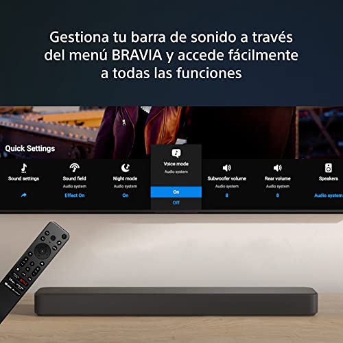 Sony HT-S2000 Barra de Sonido TV con Bluetooth, pequeña y compacta, Dolby Atmos, 3.1 Canales