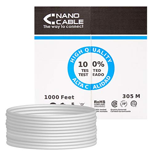 Monkey Ladder Cable de Red Ethernet rigido RJ45 Cat.6 FTP AWG24, rigido, Gris, Bobina de 305mts