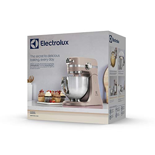 Electrolux Asistente de cocina modelo EKM5570, aparato de cocina con gancho amasador, protección contra salpicaduras, batidor de globos, tapa de fermentación, 1200 W, dos cuencos grandes de 2,9 litros