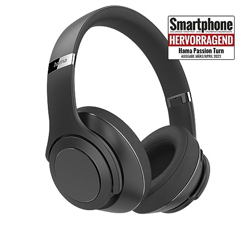 Hama | Auriculares Bluetooth Over‑Ear con Altavoz Integrado – Plegables, Graves Potentes, Ecualizador 3 Modos, microSD, Llamadas Manos Libres, 18 h Batería