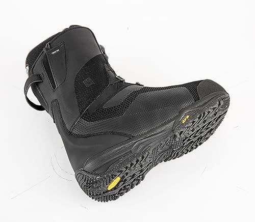 Nitro Skylab TLS '23 Splitboardboot All Mountain Freeride Premium Sistema de Cordones rápidos para Barcos Snowboard, Hombres, Negro auténtico, MP 26.0 // EU 40 // US 8