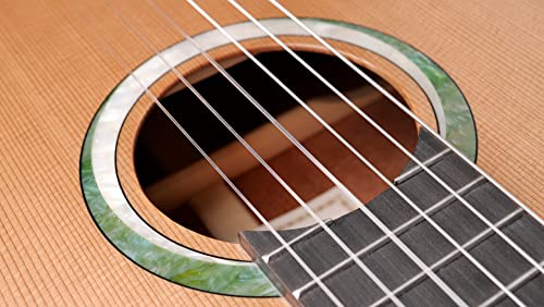 ARTESANO Guitarra de concierto Nuevo Verde, maciza, funda blanda