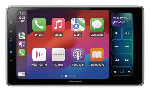 Pioneer SPH-DA97DAB-UNI Media Center 1DIN 9.0" Panel táctil capacitiva con WiFi, Bluetooth, Apple CarPlay, Android Auto y Dab+, Ecualizador gráfico de 13 Bandas