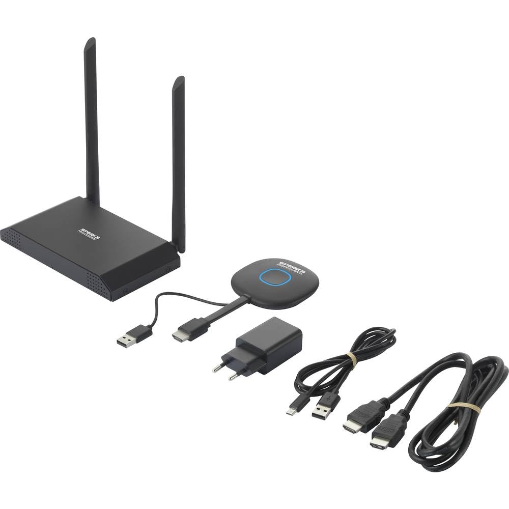 SPEAKA PROFESSIONAL SP-VShare - Sistema de presentación inalámbrico 4K UHD (50 m, 2,4 GHz, 5,8 GHz, 3840 x 2160 Pixel Mu
